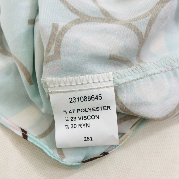 Phardi made in Turkey baby blue brown rainbow asymmetrical top. Size 38/M - Picture 10 of 10